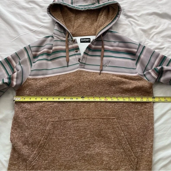 Hooey Brown and Gray Striped Hoodie - Picture 7 of 9